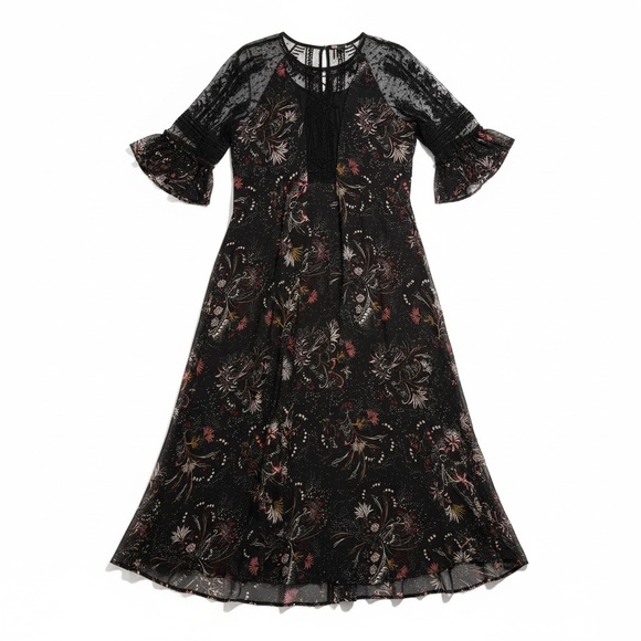 Free People Spirit of the Wild Maxi Dress Black Floral Small NWT - Picture 3 of 10